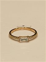 Anello Duezeta Donna in Oro giallo ANOGBAGUETTE2ZM16